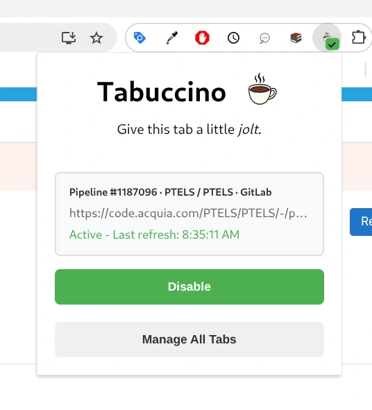 tabuccino tab pop up