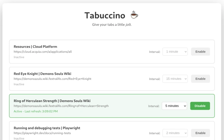 tabuccino screen